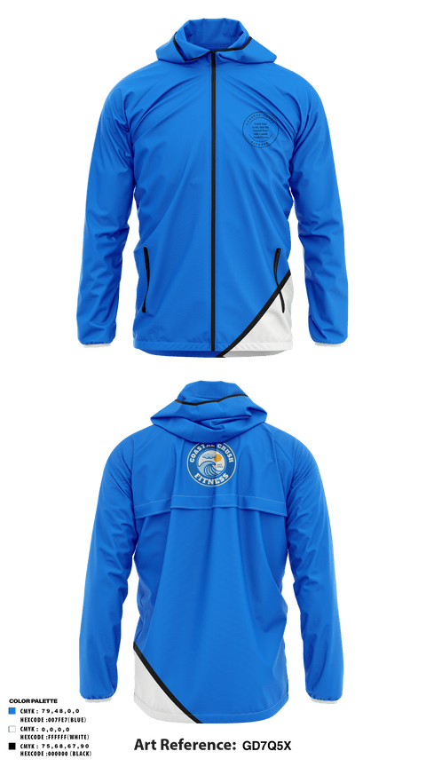 Windbreaker, Coastal Crush Fitness, , Teamtime, Team time, sublimation, custom sports apparel, team uniforms, spirit wear, spiritwear, sports uniforms, custom shirts, team store, custom team store, fundraiser sports, apparel fundraiser
