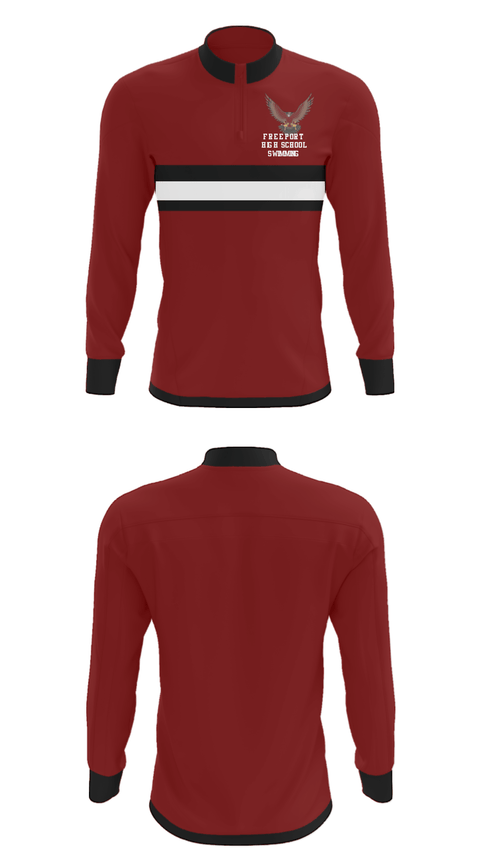 Quarter Zip Jacket, Freeport High School Swimming, Swimming, Teamtime, Team time, sublimation, custom sports apparel, team uniforms, spirit wear, spiritwear, sports uniforms, custom shirts, team store, custom team store, fundraiser sports, apparel fundraiser
