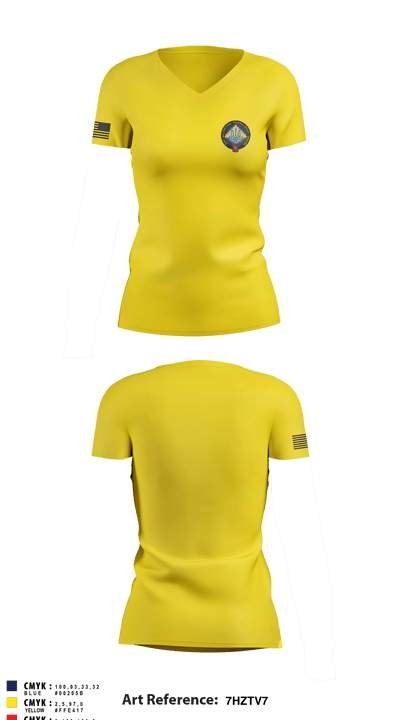 39TH IBCT 92092607 Women's Short Sleeve V-neck Shirt - 3