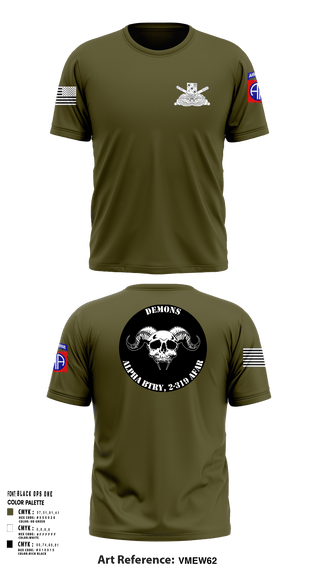 Short Sleeve Performance Shirt, ALPHA BTRY, 2-319th AFAR, Army, Teamtime, Team time, sublimation, custom sports apparel, team uniforms, spirit wear, spiritwear, sports uniforms, custom shirts, team store, custom team store, fundraiser sports, apparel fundraiser