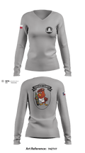 767 EOD 32922414 Women's Long Sleeve V-neck Shirt - 2