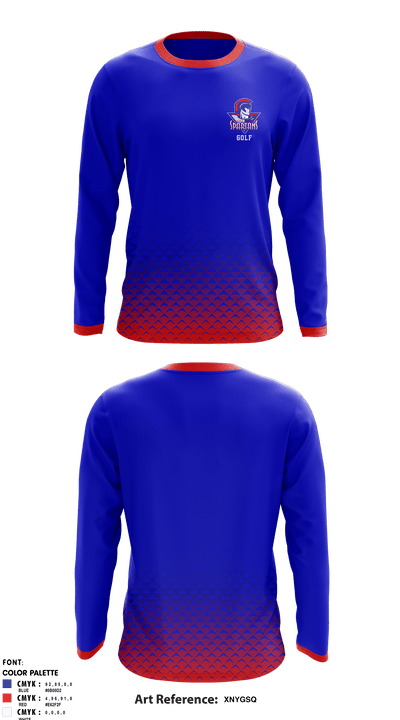 Moberly High School Golf 32711147 Long Sleeve Performance Shirt - 1