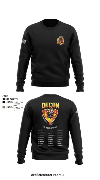 Crew Neck Sweatshirt, 272 Chemical Company Decon 1, National Guard, Teamtime, Team time, sublimation, custom sports apparel, team uniforms, spirit wear, spiritwear, sports uniforms, custom shirts, team store, custom team store, fundraiser sports, apparel fundraiser