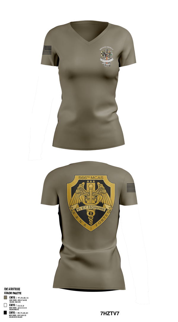 Women's Short Sleeve Vneck Shirt, 566 MCAS, Army, Teamtime, Team time, sublimation, custom sports apparel, team uniforms, spirit wear, spiritwear, sports uniforms, custom shirts, team store, custom team store, fundraiser sports, apparel fundraiser