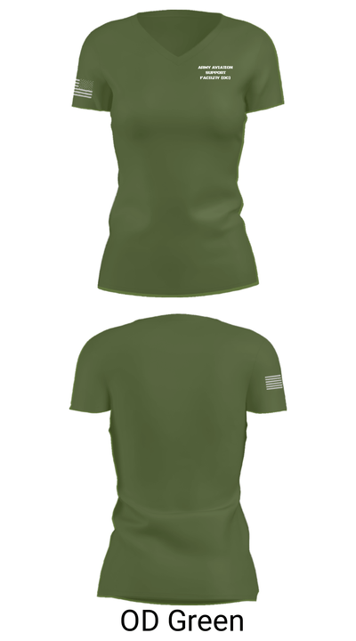 ARMY AVIATION SUPPORT FACILITY (DC) 66213593 Women's Short Sleeve V-neck Shirt - 28