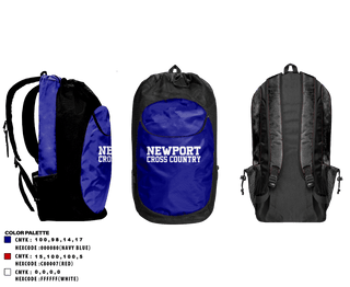 Gear Bag, Newport High School Cross Country, Cross Country, Teamtime, Team time, sublimation, custom sports apparel, team uniforms, spirit wear, spiritwear, sports uniforms, custom shirts, team store, custom team store, fundraiser sports, apparel fundraiser