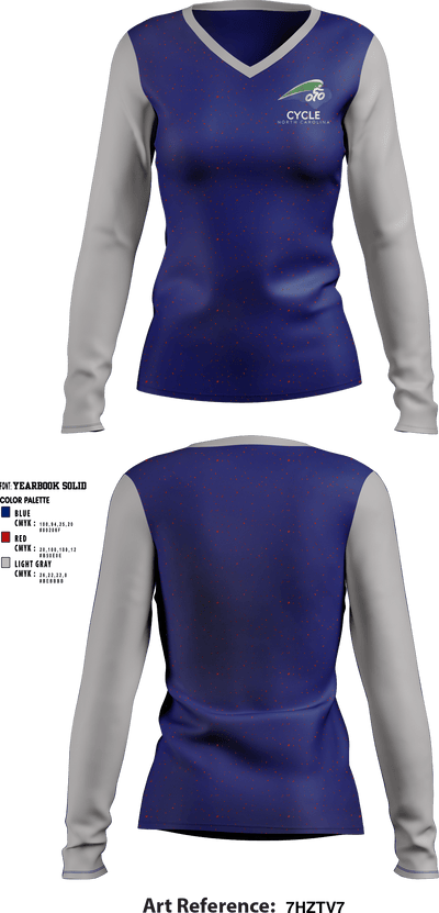 North Carolina Amateur Sports 80522235 Women's Long Sleeve V-neck Shirt - 1