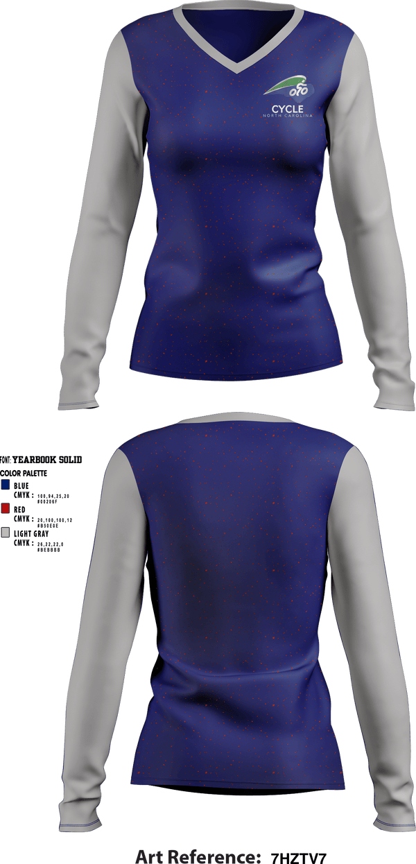 Women's Long Sleeve Vneck Shirt, North Carolina Amateur Sports, Spirit Store, Teamtime, Team time, sublimation, custom sports apparel, team uniforms, spirit wear, spiritwear, sports uniforms, custom shirts, team store, custom team store, fundraiser sports, apparel fundraiser