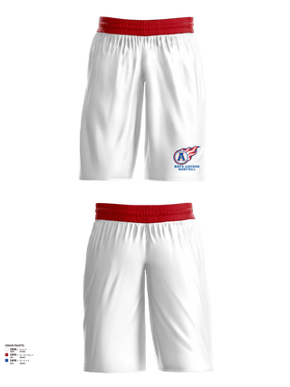 Mens Basketball Shorts, North Asheboro Middle School Basketball, Men's Basketball, Teamtime, Team time, sublimation, custom sports apparel, team uniforms, spirit wear, spiritwear, sports uniforms, custom shirts, team store, custom team store, fundraiser sports, apparel fundraiser