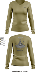 CHROMITE 96964112 Women's Long Sleeve V-neck Shirt - 6