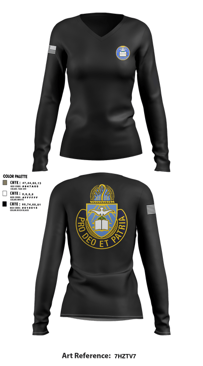 Chaplain Corps 559157 Women's Long Sleeve V-neck Shirt - 3