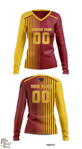 Forest Park Middle School Volleyball 74374631 Women's Long Sleeve V-neck Shirt - 2
