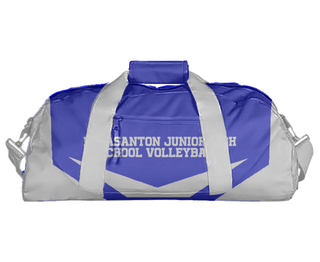 Duffle Bag, Pleasanton Junior High School Volleyball, Men's Volleyball, Teamtime, Team time, sublimation, custom sports apparel, team uniforms, spirit wear, spiritwear, sports uniforms, custom shirts, team store, custom team store, fundraiser sports, apparel fundraiser