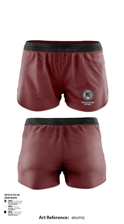 Douglas High School Softball 29791521 Track Shorts - 10