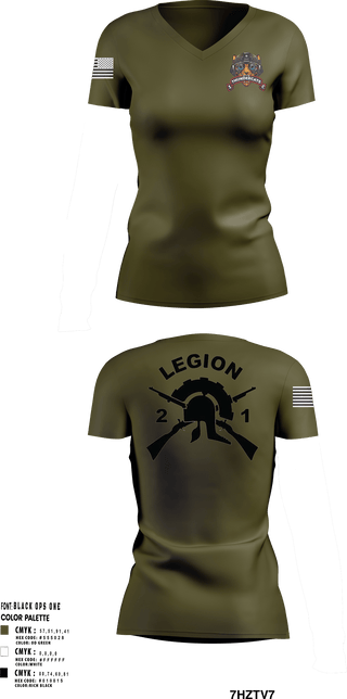 Women's Short Sleeve Vneck Shirt, 2-1 IN, Army, Teamtime, Team time, sublimation, custom sports apparel, team uniforms, spirit wear, spiritwear, sports uniforms, custom shirts, team store, custom team store, fundraiser sports, apparel fundraiser