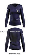 B-2 Patriots 17265313 Women's Long Sleeve V-neck Shirt - 3