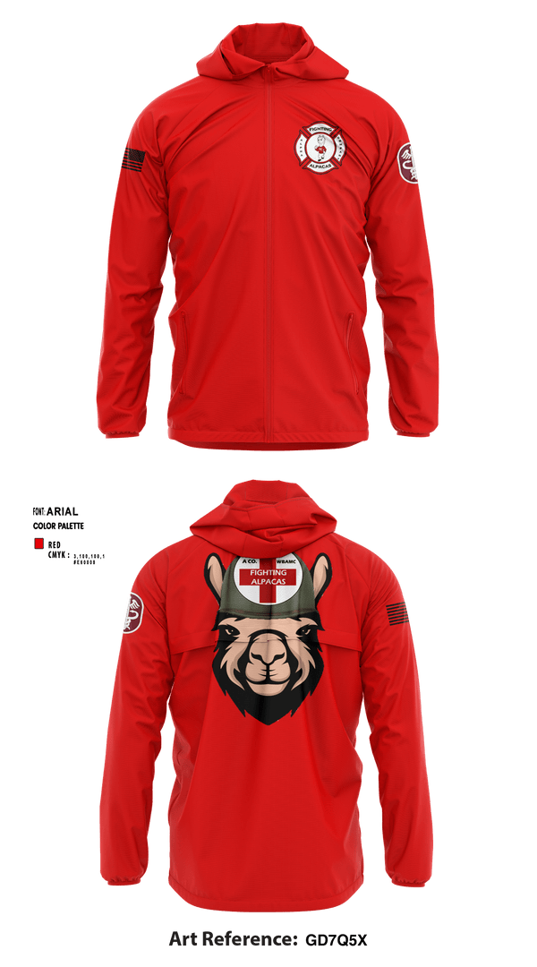 Windbreaker, WBAMCAlpha Company, WBAMC, Softball, Teamtime, Team time, sublimation, custom sports apparel, team uniforms, spirit wear, spiritwear, sports uniforms, custom shirts, team store, custom team store, fundraiser sports, apparel fundraiser