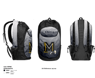 Gear Bag, Braves, Wrestling, Teamtime, Team time, sublimation, custom sports apparel, team uniforms, spirit wear, spiritwear, sports uniforms, custom shirts, team store, custom team store, fundraiser sports, apparel fundraiser