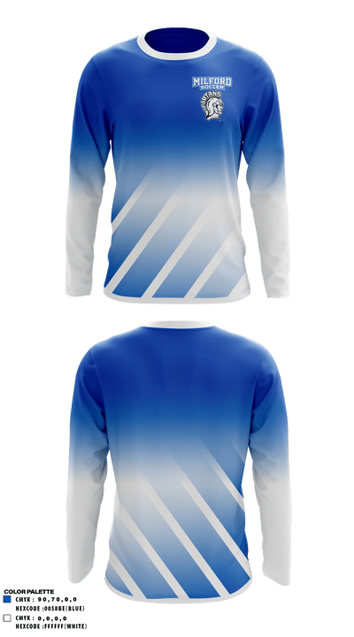 Milford High School Soccer 34079383 Long Sleeve Performance Shirt - 1