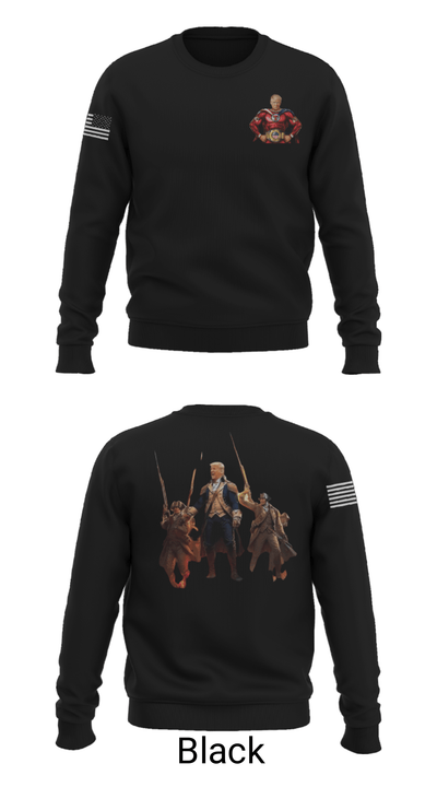 6th BEB Elk Forward  Support Company 17164006 Crew Neck Sweatshirt - 9