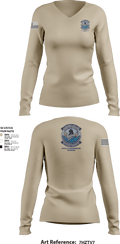 USS GEORGE WASHINGTON CVN-73 87107086 Women's Long Sleeve V-neck Shirt - 1