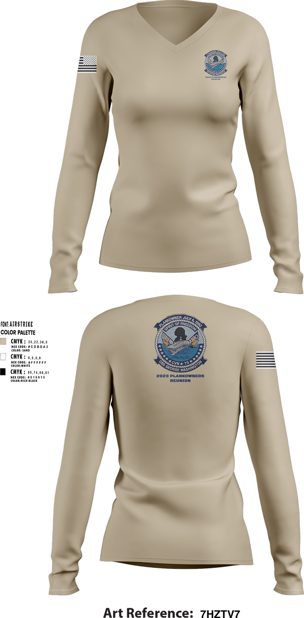 Women's Long Sleeve Vneck Shirt, , Navy, Teamtime, Team time, sublimation, custom sports apparel, team uniforms, spirit wear, spiritwear, sports uniforms, custom shirts, team store, custom team store, fundraiser sports, apparel fundraiser