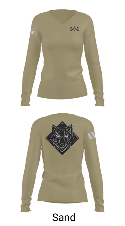 Alpha Company, 5th GSB 40097456 Women's Long Sleeve V-neck Shirt - 47