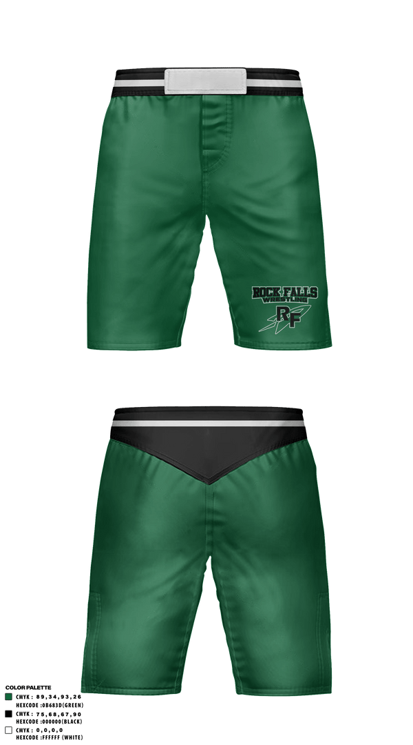 Fight Shorts, Rock Falls High School Wrestling, Wrestling, Teamtime, Team time, sublimation, custom sports apparel, team uniforms, spirit wear, spiritwear, sports uniforms, custom shirts, team store, custom team store, fundraiser sports, apparel fundraiser
