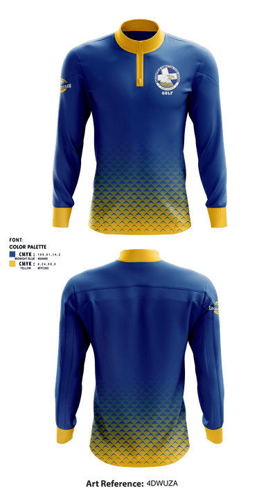 Bakersfield Christian High School Golf 54410462 Quarter Zip Jacket - 1