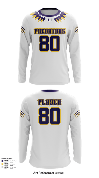 Long Sleeve Performance Shirt, San Antonio Predators, Football, Teamtime, Team time, sublimation, custom sports apparel, team uniforms, spirit wear, spiritwear, sports uniforms, custom shirts, team store, custom team store, fundraiser sports, apparel fundraiser