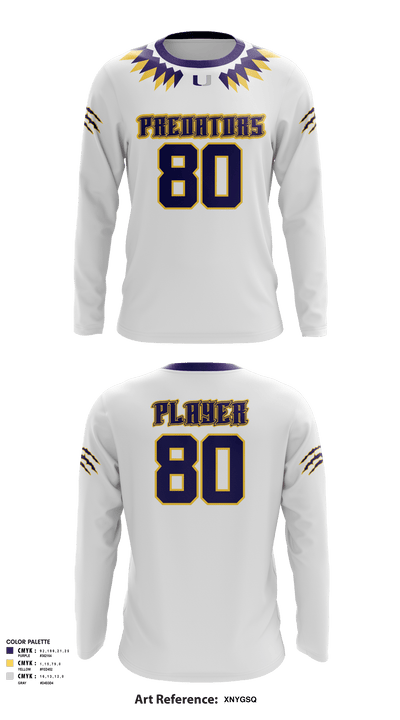 San Antonio Predators 52291735 Long Sleeve Performance Shirt - 8