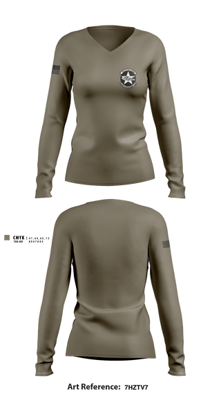 Women's Long Sleeve Vneck Shirt, , Air Force, Teamtime, Team time, sublimation, custom sports apparel, team uniforms, spirit wear, spiritwear, sports uniforms, custom shirts, team store, custom team store, fundraiser sports, apparel fundraiser