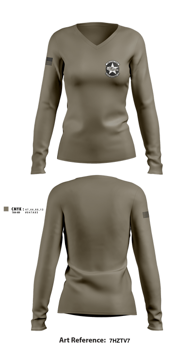 Detachment 355 94596415 Women's Long Sleeve V-neck Shirt - 2