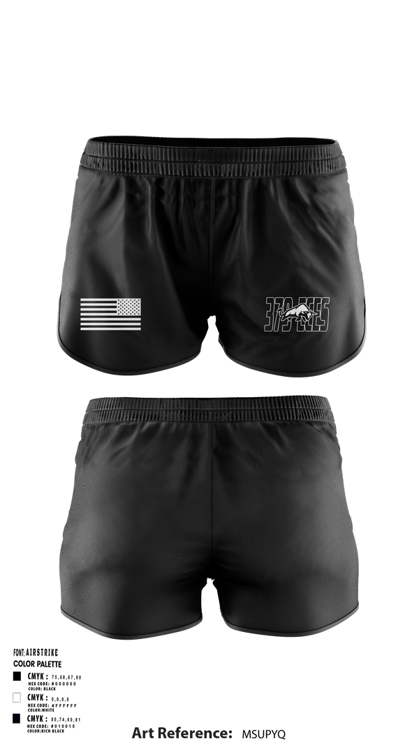 Women's Shorts, 379 ECES/CEOHS, Air Force, Teamtime, Team time, sublimation, custom sports apparel, team uniforms, spirit wear, spiritwear, sports uniforms, custom shirts, team store, custom team store, fundraiser sports, apparel fundraiser