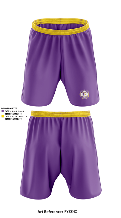 Bret Harte Little League 19463290 Athletic Shorts With Pockets - 1