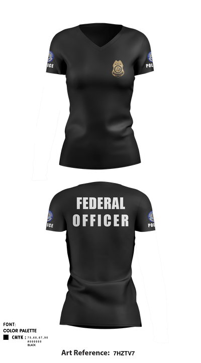 BIA POLICE 54226470 Women's Short Sleeve V-neck Shirt - 4