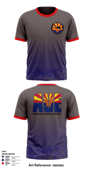 Short Sleeve Performance Shirt, Arizona Underwater Explorers, , Teamtime, Team time, sublimation, custom sports apparel, team uniforms, spirit wear, spiritwear, sports uniforms, custom shirts, team store, custom team store, fundraiser sports, apparel fundraiser