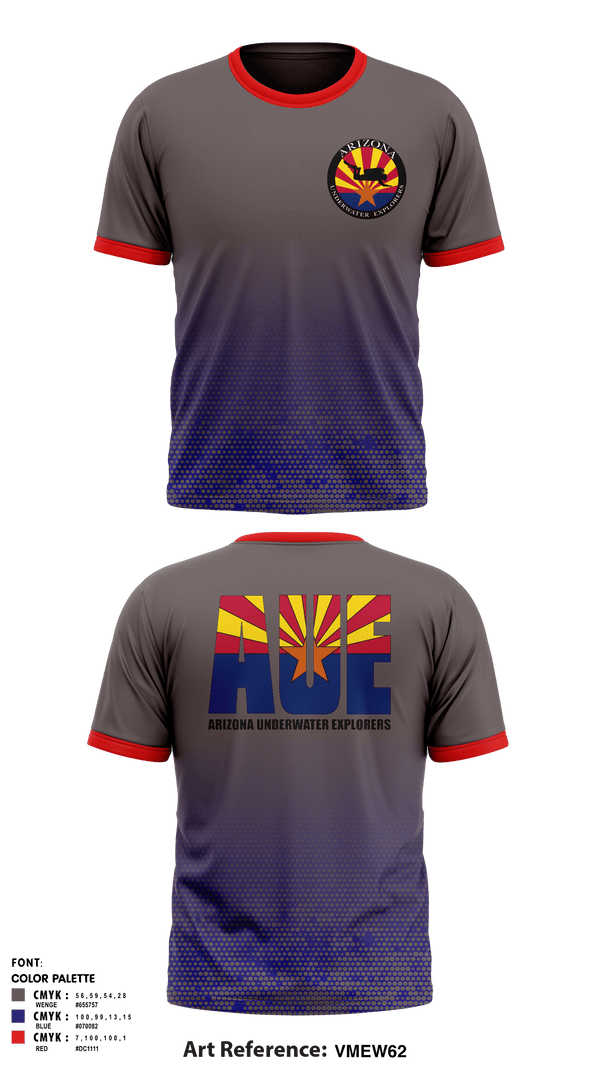 Short Sleeve Performance Shirt, Arizona Underwater Explorers, , Teamtime, Team time, sublimation, custom sports apparel, team uniforms, spirit wear, spiritwear, sports uniforms, custom shirts, team store, custom team store, fundraiser sports, apparel fundraiser
