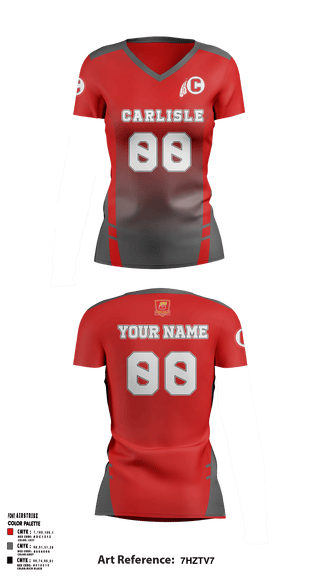 Women's Short Sleeve Vneck Shirt, Carlisle Senior High School Volleyball, Women's Volleyball, Teamtime, Team time, sublimation, custom sports apparel, team uniforms, spirit wear, spiritwear, sports uniforms, custom shirts, team store, custom team store, fundraiser sports, apparel fundraiser