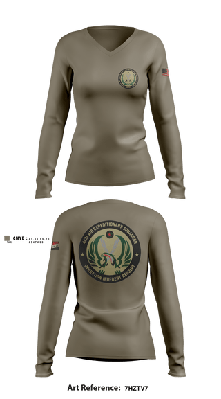 Women's Long Sleeve Vneck Shirt, 443 AES, Air Force, Teamtime, Team time, sublimation, custom sports apparel, team uniforms, spirit wear, spiritwear, sports uniforms, custom shirts, team store, custom team store, fundraiser sports, apparel fundraiser