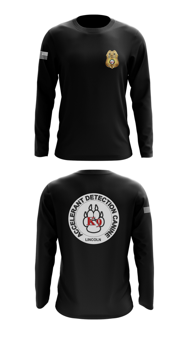 Long Sleeve Performance Shirt, Stafford County Fire Marshal's Office, Fire Department, Teamtime, Team time, sublimation, custom sports apparel, team uniforms, spirit wear, spiritwear, sports uniforms, custom shirts, team store, custom team store, fundraiser sports, apparel fundraiser
