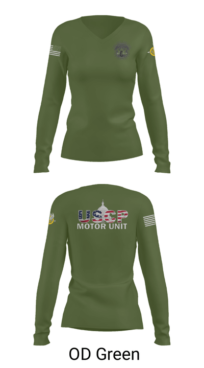 USCP Motor Unit 10127090 Women's Long Sleeve V-neck Shirt - 31