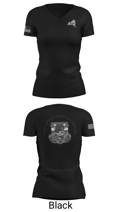 Bravo Battery 1-258 FA 6342308 Women's Short Sleeve V-neck Shirt - 21