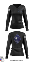 BLT 2d Battalion, 1st Marines, Weapons Co, CAAT Blue 79953351 Women's Long Sleeve V-neck Shirt - 6