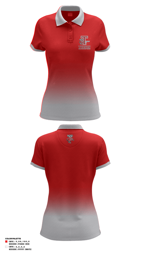 Women's Short Sleeve Performance Polo, Tucson High Magnet School Tennis, Tennis, Teamtime, Team time, sublimation, custom sports apparel, team uniforms, spirit wear, spiritwear, sports uniforms, custom shirts, team store, custom team store, fundraiser sports, apparel fundraiser