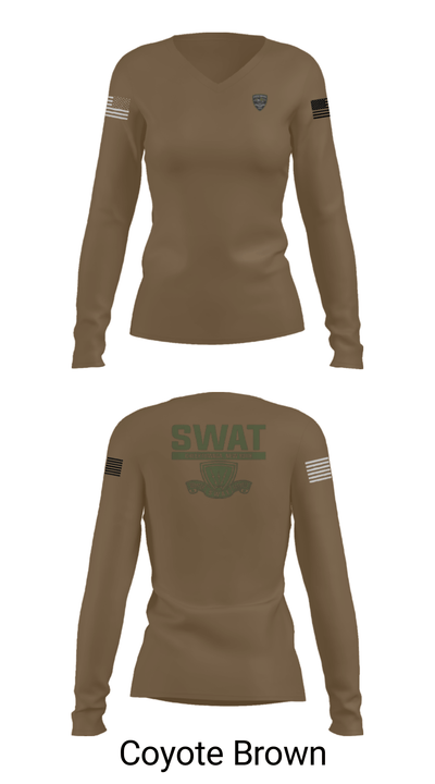 CHEEKTOWAGA SWAT 31207294 Women's Long Sleeve V-neck Shirt - 38
