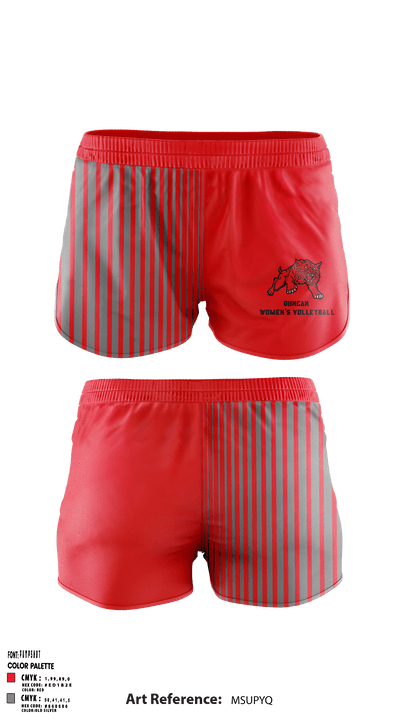 Duncan High School Volleyball 51201013 Women's Shorts - 2