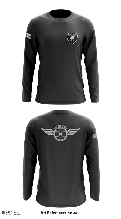 CCPD DRONE UNIT 18355782 Long Sleeve Performance Shirt - 1
