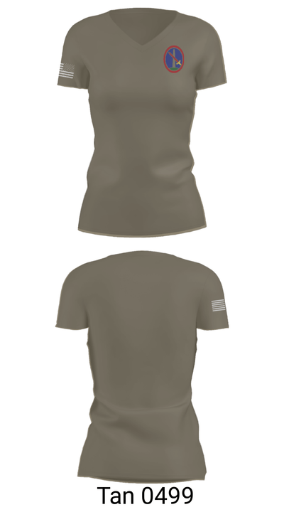 12th AVN BN 38693082 Women's Short Sleeve V-neck Shirt - 36
