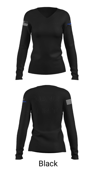 Women's Long Sleeve Vneck Shirt, , Police, Teamtime, Team time, sublimation, custom sports apparel, team uniforms, spirit wear, spiritwear, sports uniforms, custom shirts, team store, custom team store, fundraiser sports, apparel fundraiser